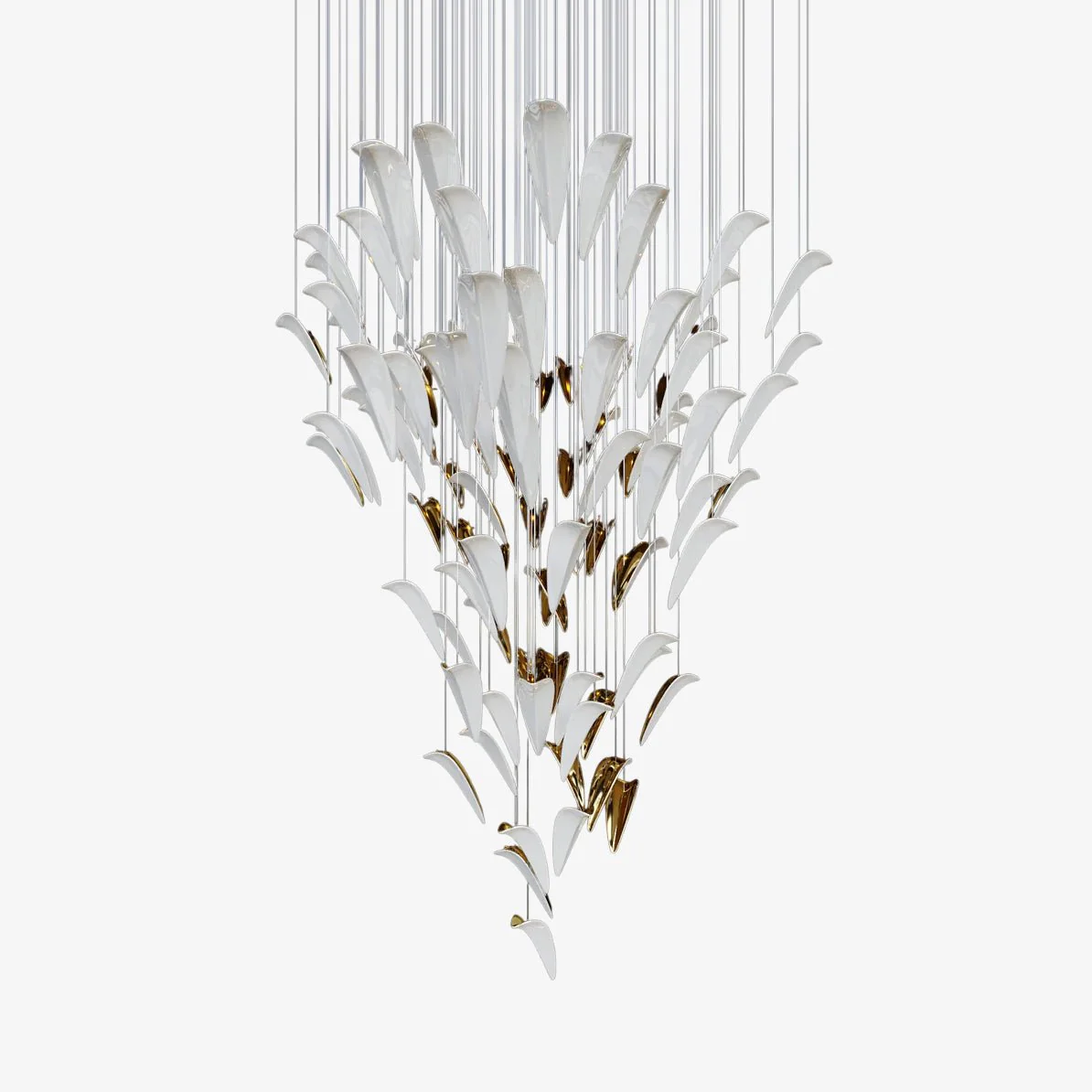White Feather Art Deco Customize Chandelier - Image 2