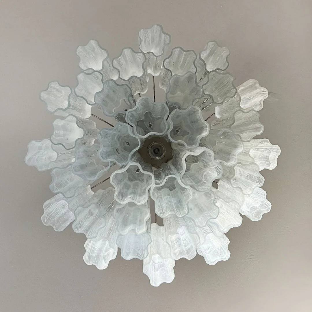 White Glass Tube Chandelier - Image 17