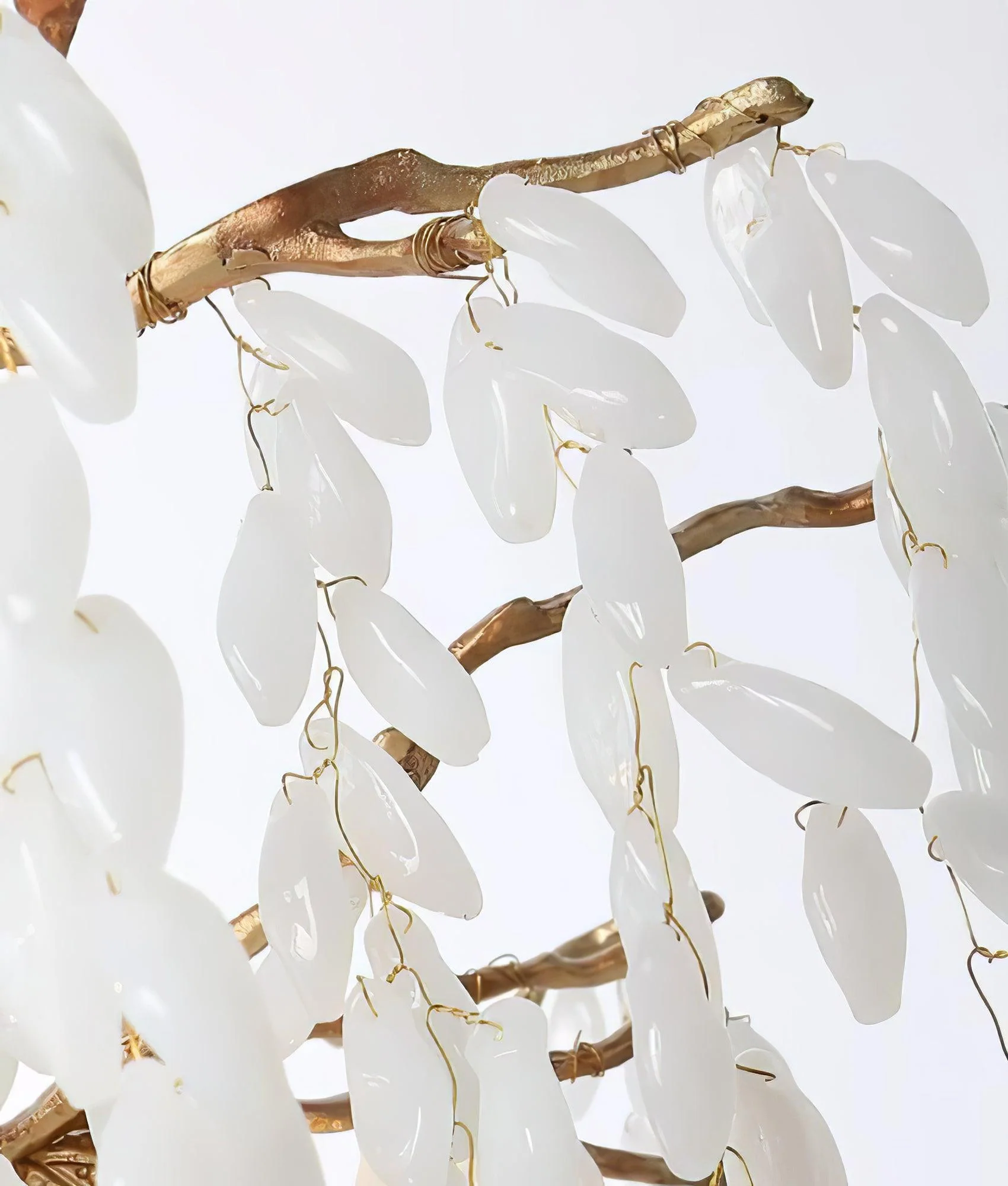 White Jade Branch Brass Chandelier - Image 26