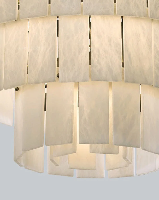 Tiered Alabaster Staircase Chandelier - Image 8