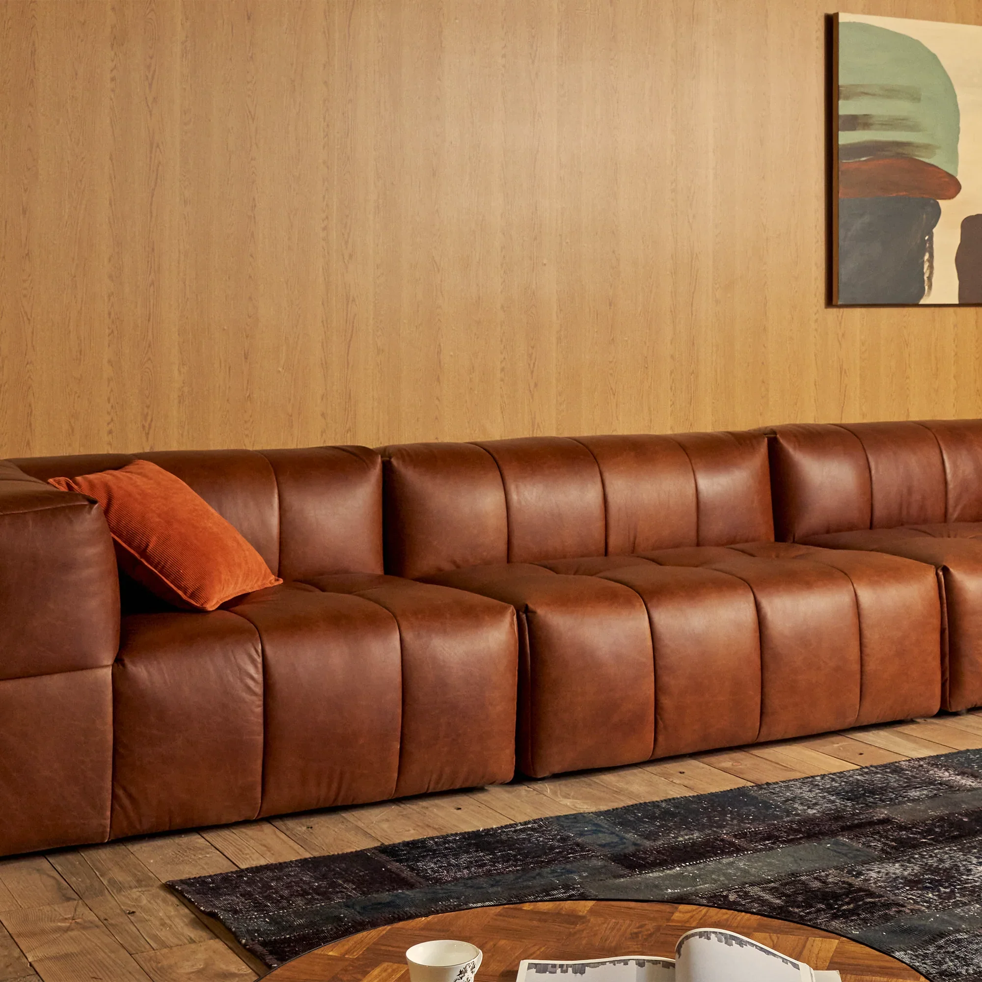 Yosemite Burnished Cognac Sofa 160"W - Image 3