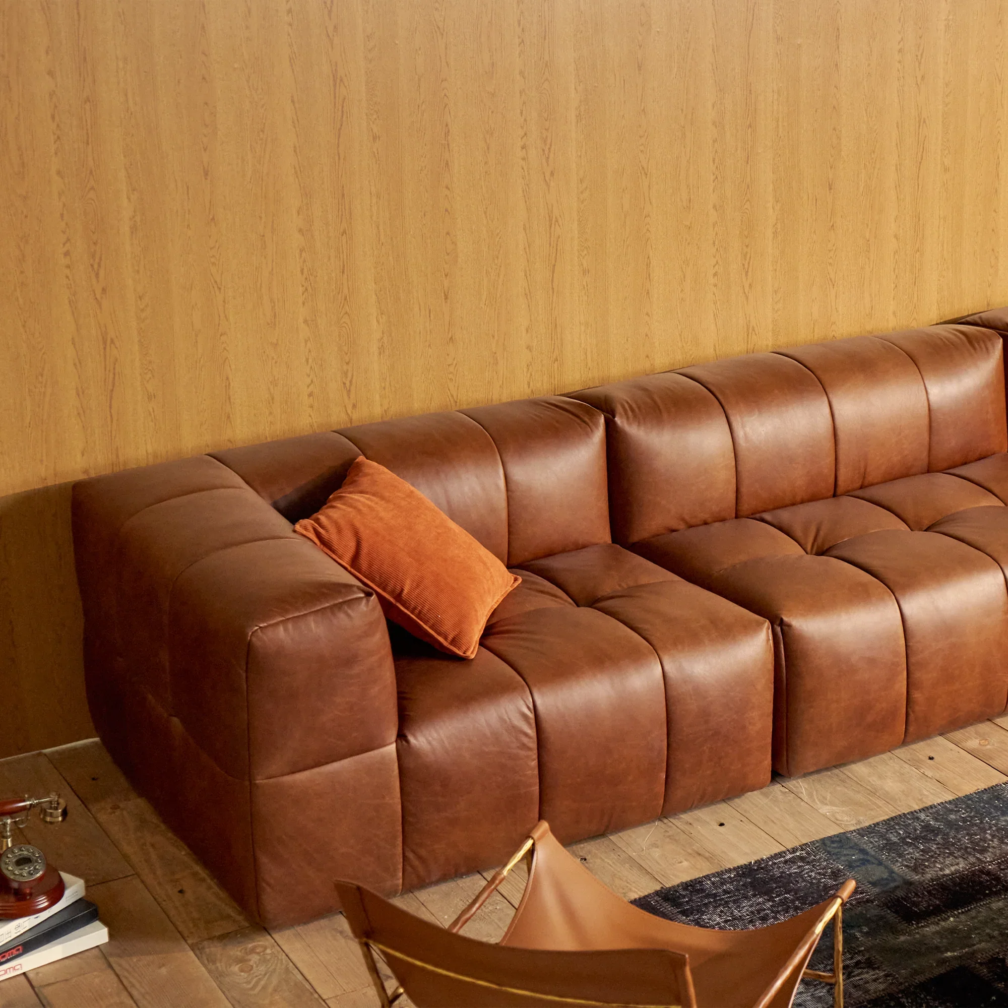 Yosemite Burnished Cognac Sofa 160"W - Image 5
